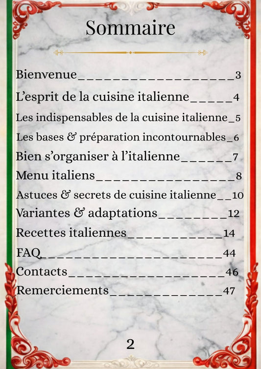 Saveurs Italiennes – 30 recettes authentiques et accessibles